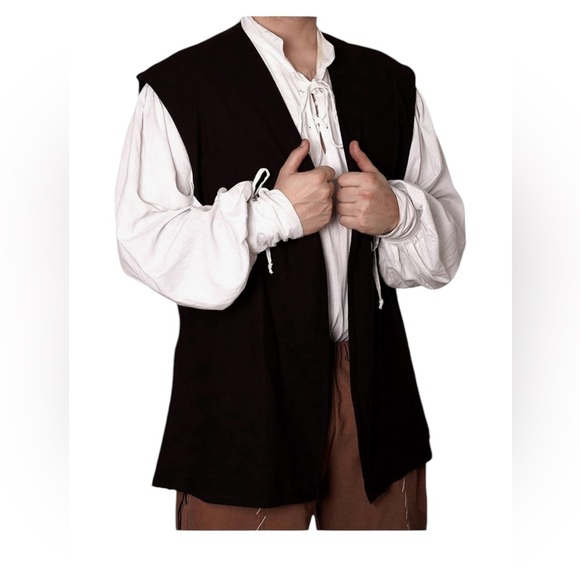 Lord of Battles (OS) Medieval Canvas Waist Coat Halloween Costume, LARP, Cosplay - Picture 3 of 10